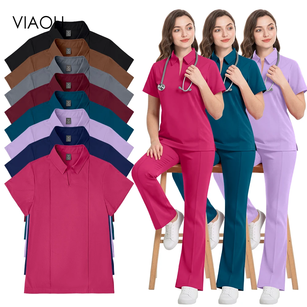 Wholesale Operating Room Uniform Medical Working Clothes Hospital Scrub Set Clinical Supplies Nurse Dental Surgery Suit Workwear