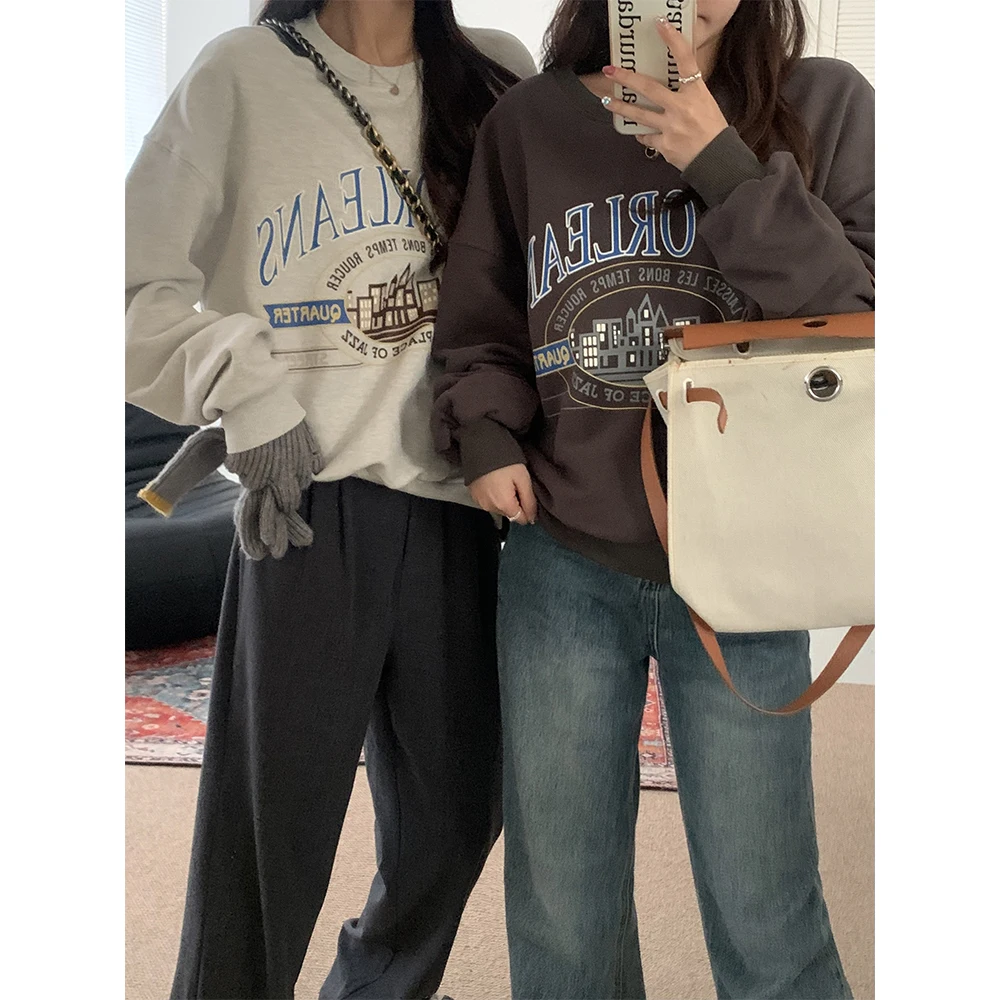 

Однотонная круглая толстовка с коротким рукавом для женщин, модная, повседневная, удобная, новая модель от Beer Nine