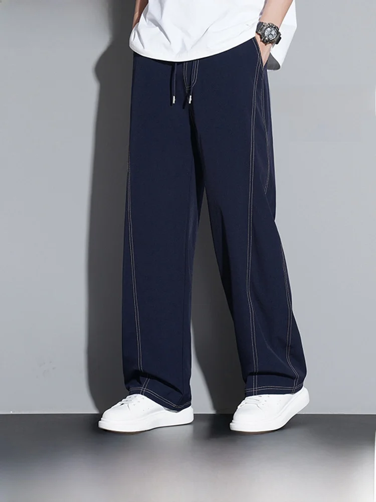 

Trendy American Sle Men's Summer Ice Silk Qui Dry Casual Sports Pants plus Size Loose Breathable Long Trousers