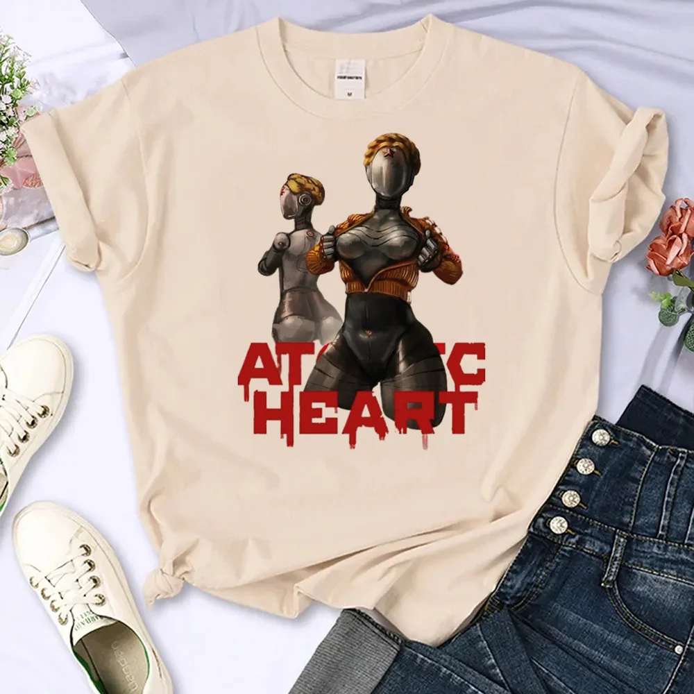 Atomic Heart Tee women funny graphic designer top girl harajuku manga 2000s clothing