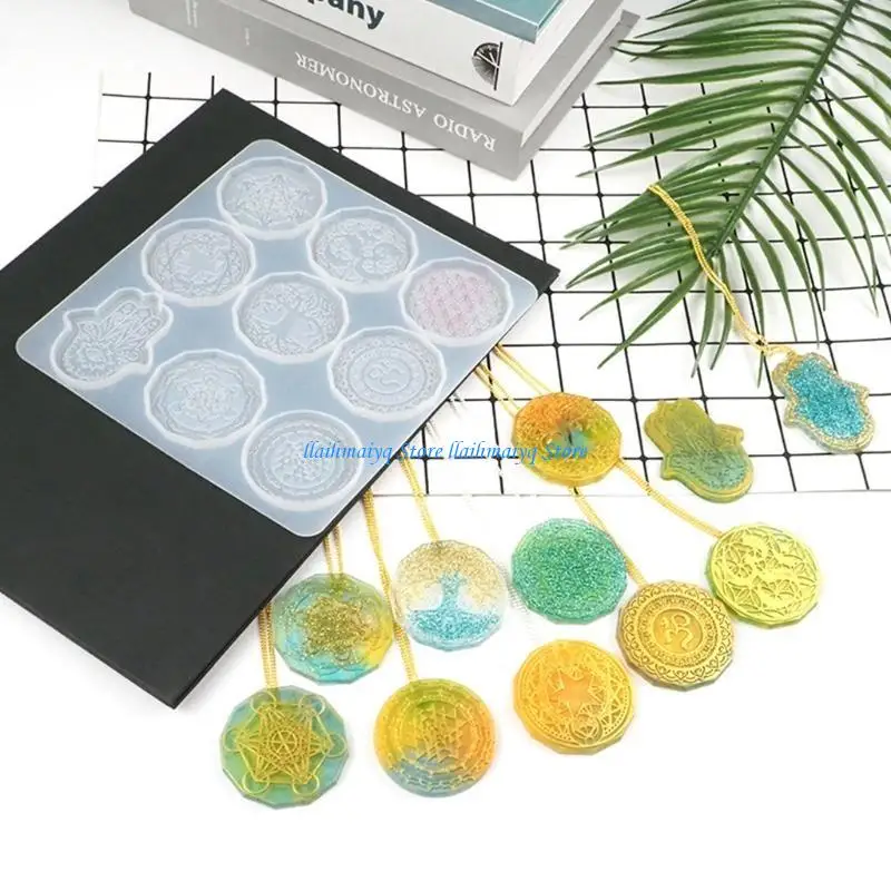 

573B Handmade Flower of Life Earrings Eardrop Silicone Mould Crystal Epoxy Resin Mold
