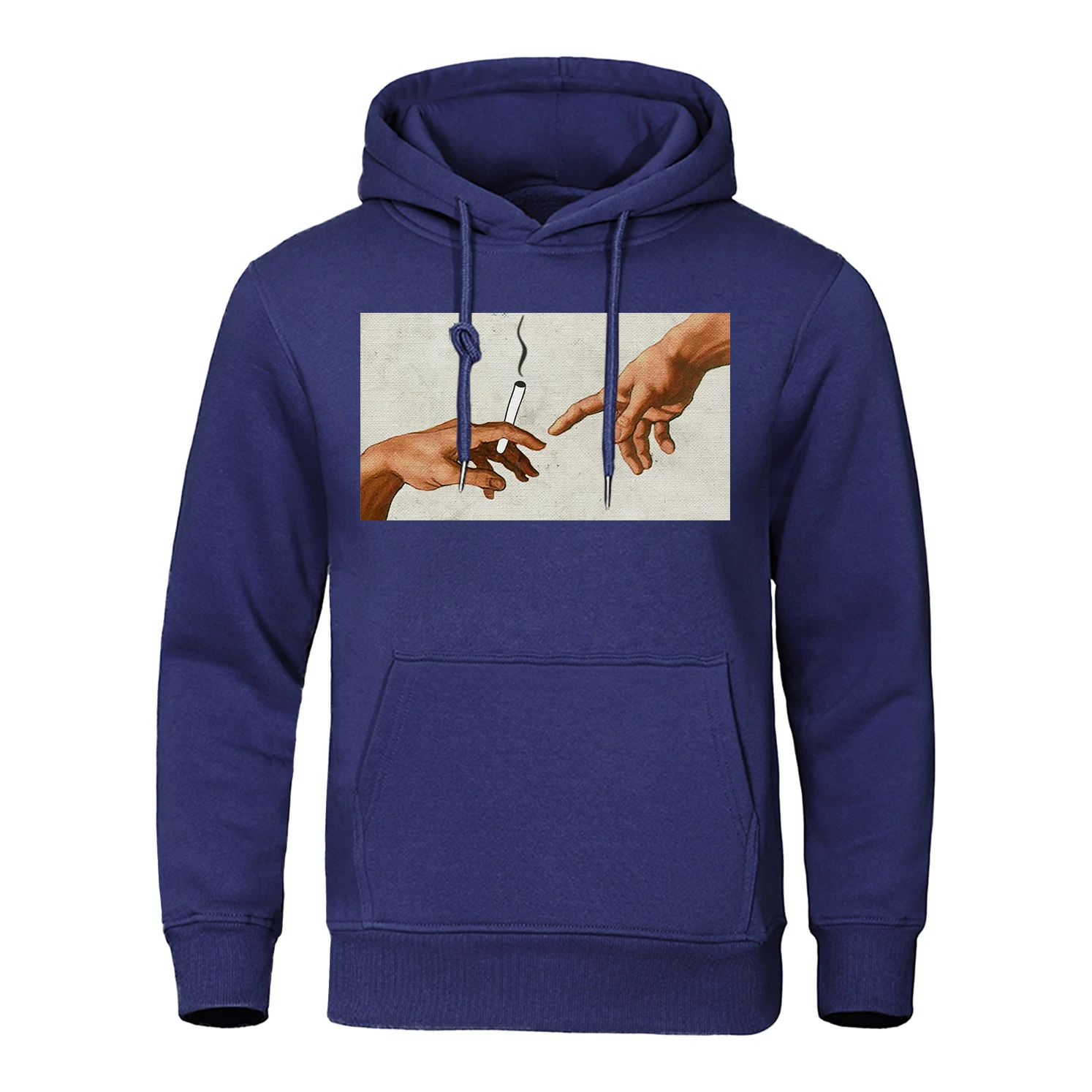 Please Pass Me A Cigarette Printing Hoodie Men Fashion Hip Hop Loose Hoody O-Neck Casual New Sweatshirt Pocket Fleece Hooded