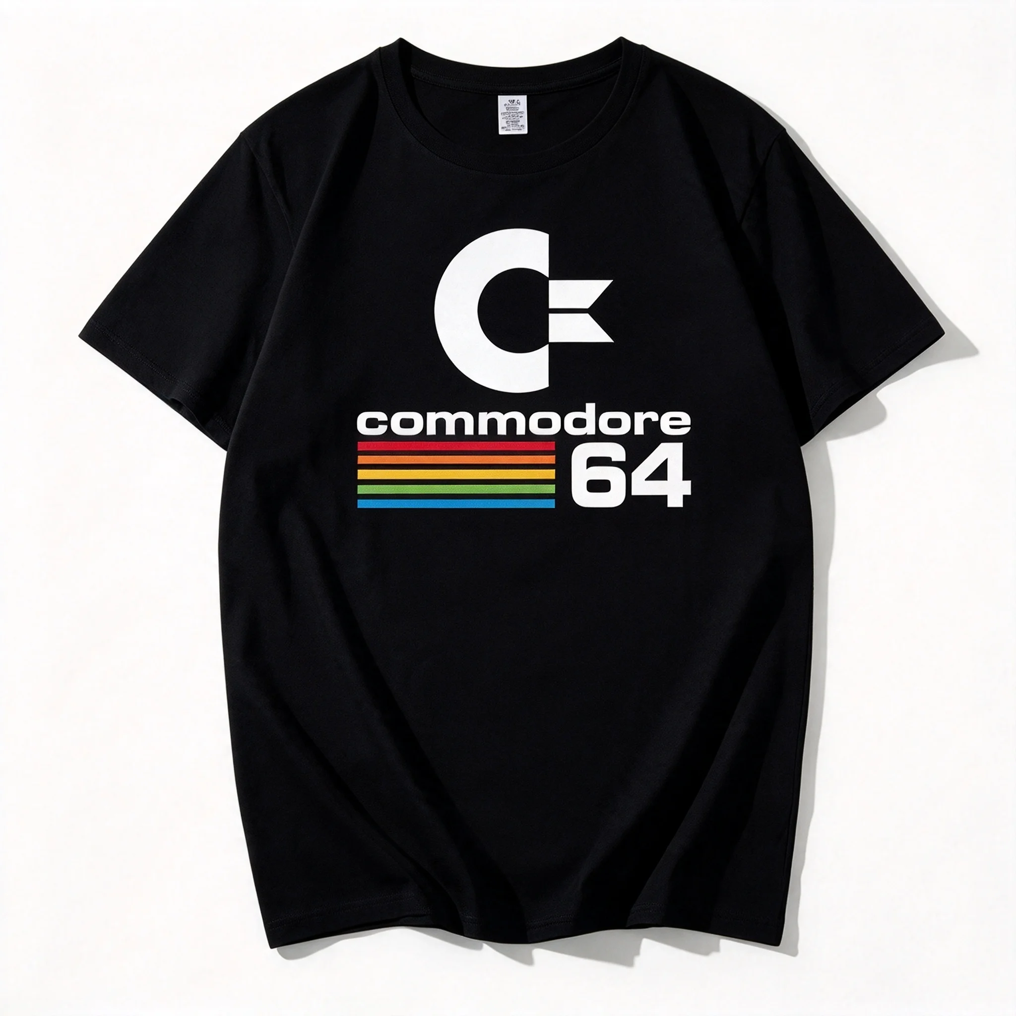 2026Crew Neck Cotton T-Shirt, Retro Tech Stripe Graphic Short Sleeve Tee, Casual Vintage Nostalgia Printed Basic Top Kids Adults