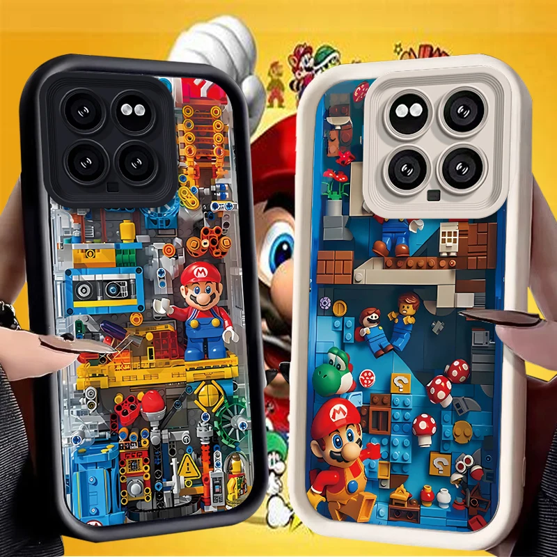 Super M-Marios Bros Case for Xiaomi Mi 14 13 13T 12 12T 11 11T Pro Lite 12X 12S POCO F6 F5 X5 X3 NFC Soft Silicone Cover Funda