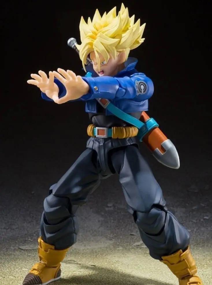 SHF Trunks Dragon Ball Z Super Saiyan Future Boy Articulated Action Figure Collectible Boxed Model With Replaceable Heads Hands view 5