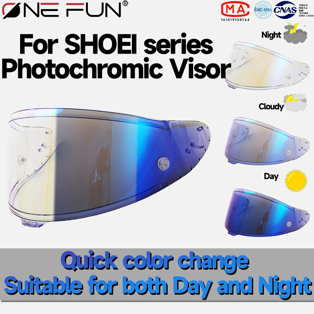 Photochromic Helmet Visor Lens for SHOEI X SPR RF1400/1200 GT  J-CRUISE ADV CWR-F NEOTEC/NXR/CJ/CNS-1/2/3/C  Glamster CPB-1V JO - view 2