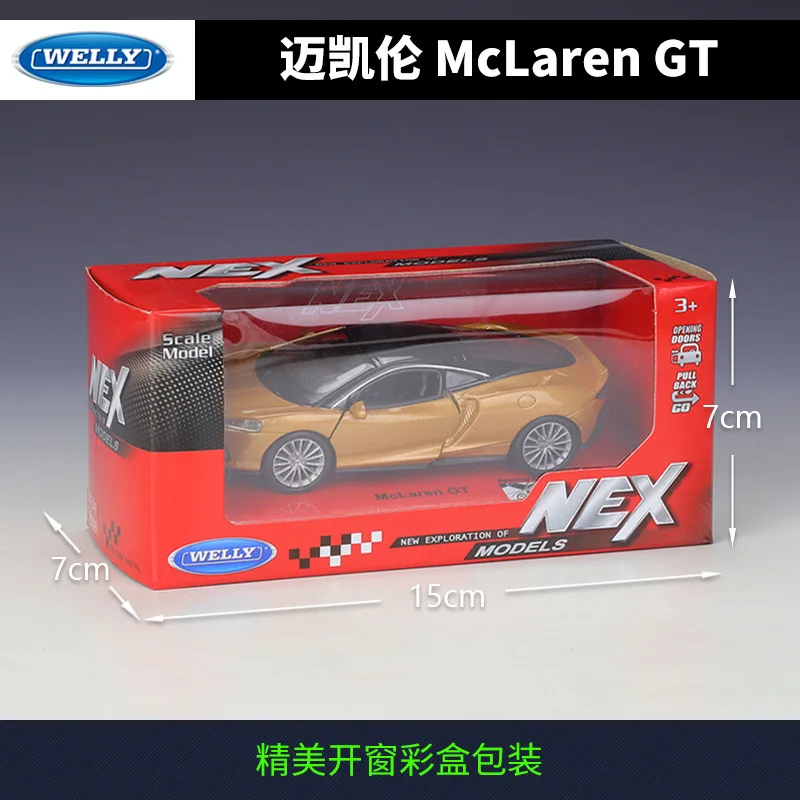 WELLY 1:36 McLaren GT модели спортивных автомобилей из сплава, игрушки, модель автомобиля, хобби, собирать украшения, подарок на день рождения для мальчика BD42