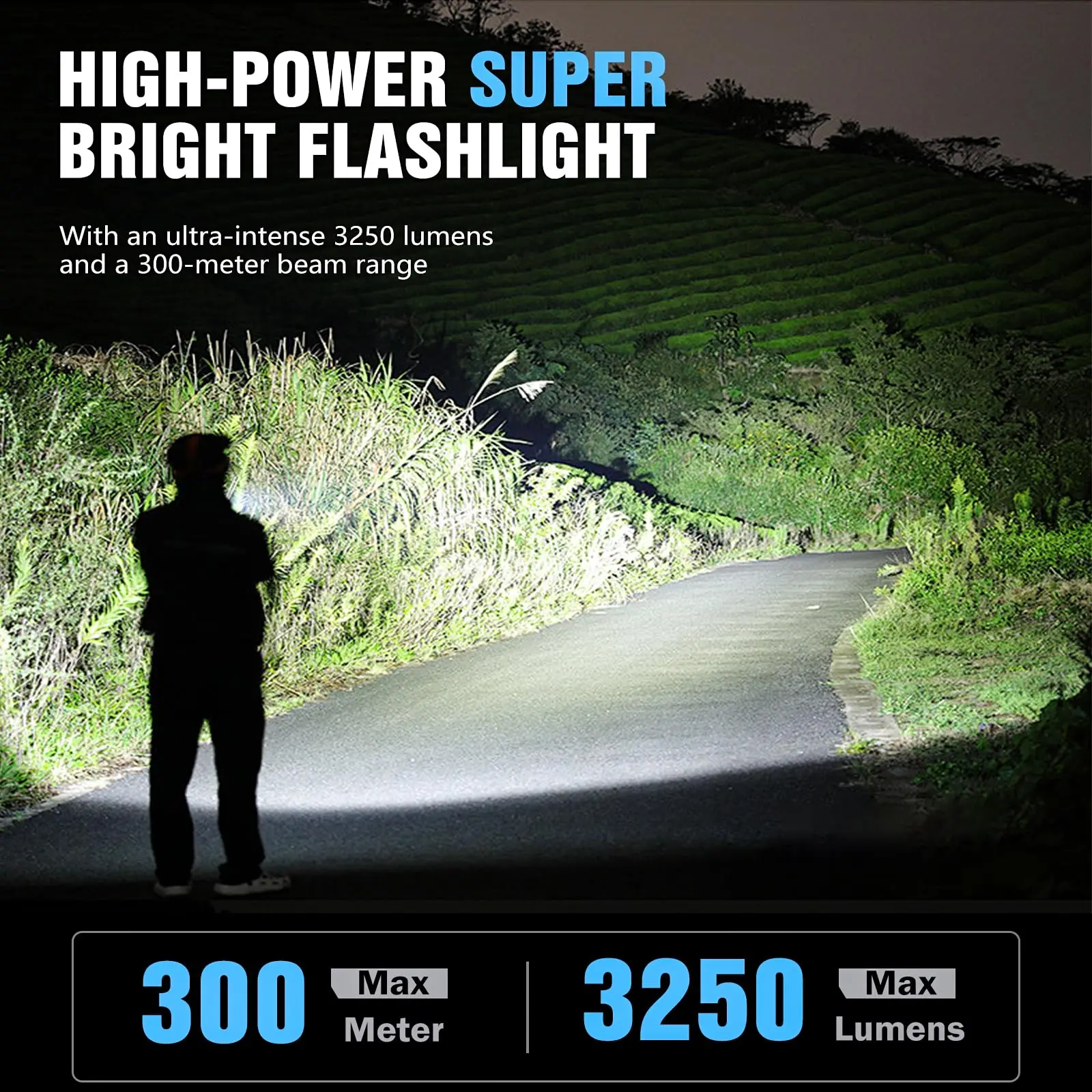 A200 EDC مصباح يدوي مسطح RGB ضوء، 3250 لومن مع أوضاع تكتيكية ومغناطيسية، IP64 ضوء فلاش USB C محمول للتخييم