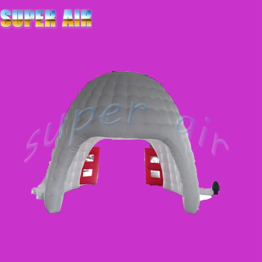 Customized sport helmet model inflatable dome tent with door for sport events