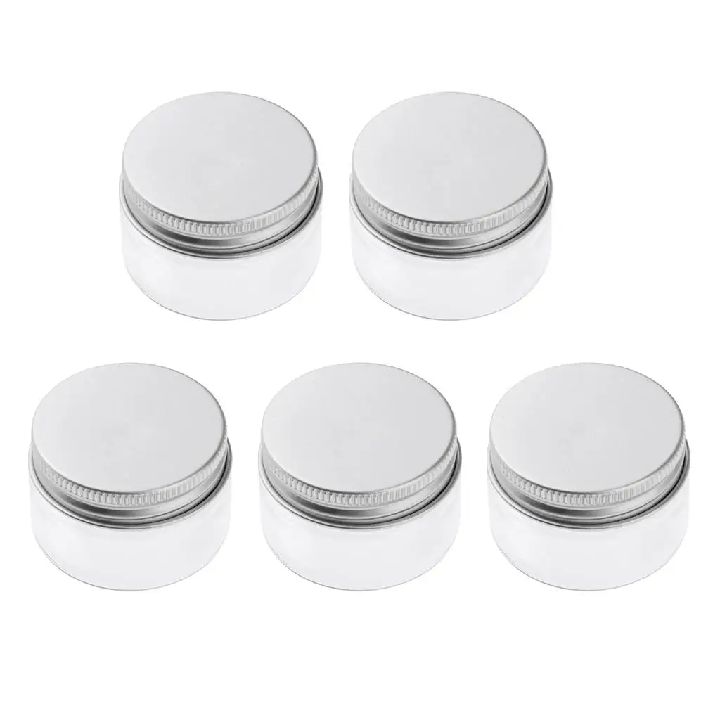 Botes vacíos para cosméticos, recipiente para bálsamo labial, tapa de aluminio, 100ml, 68x43mm, 5 uds.