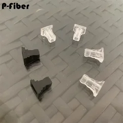 SC dust cap 100pcs simplex for optical fiber adapter black transparent dust plug plastic single protective cover P-fiber