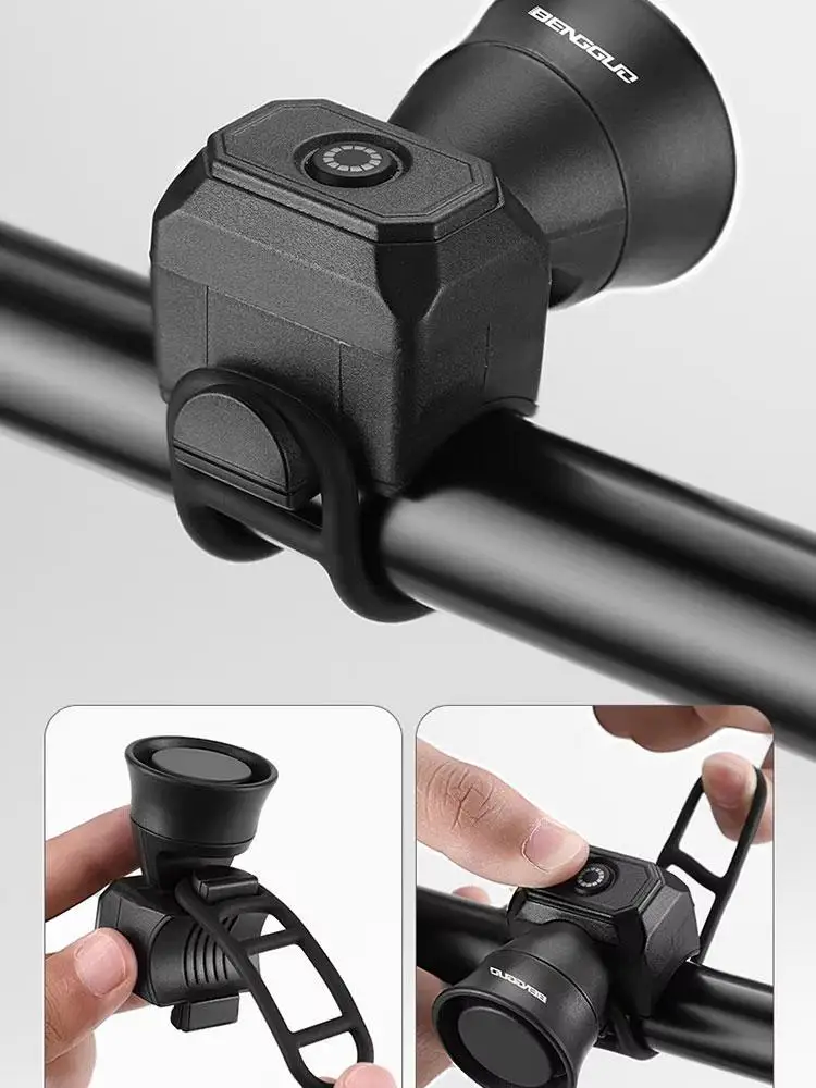 AliExpress NONE Bicycle Horn Mountain Bike Battery/USB Charging Waterproof Electronic Bike Bell Riding Equipment Children's Scooter Accessories
