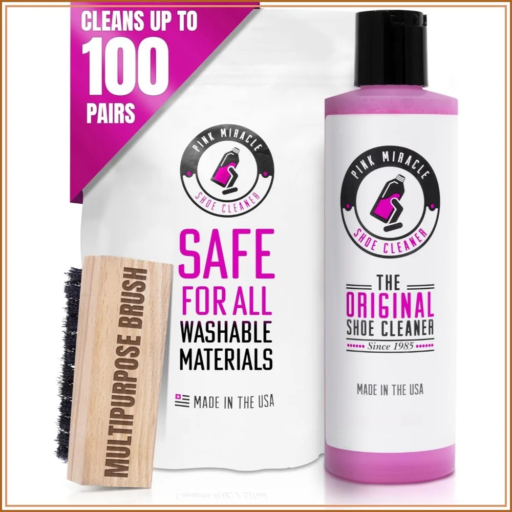 Shoe Cleaner Kit with Brush for Fabric, Leather, Suede & Nubuck Sneakers