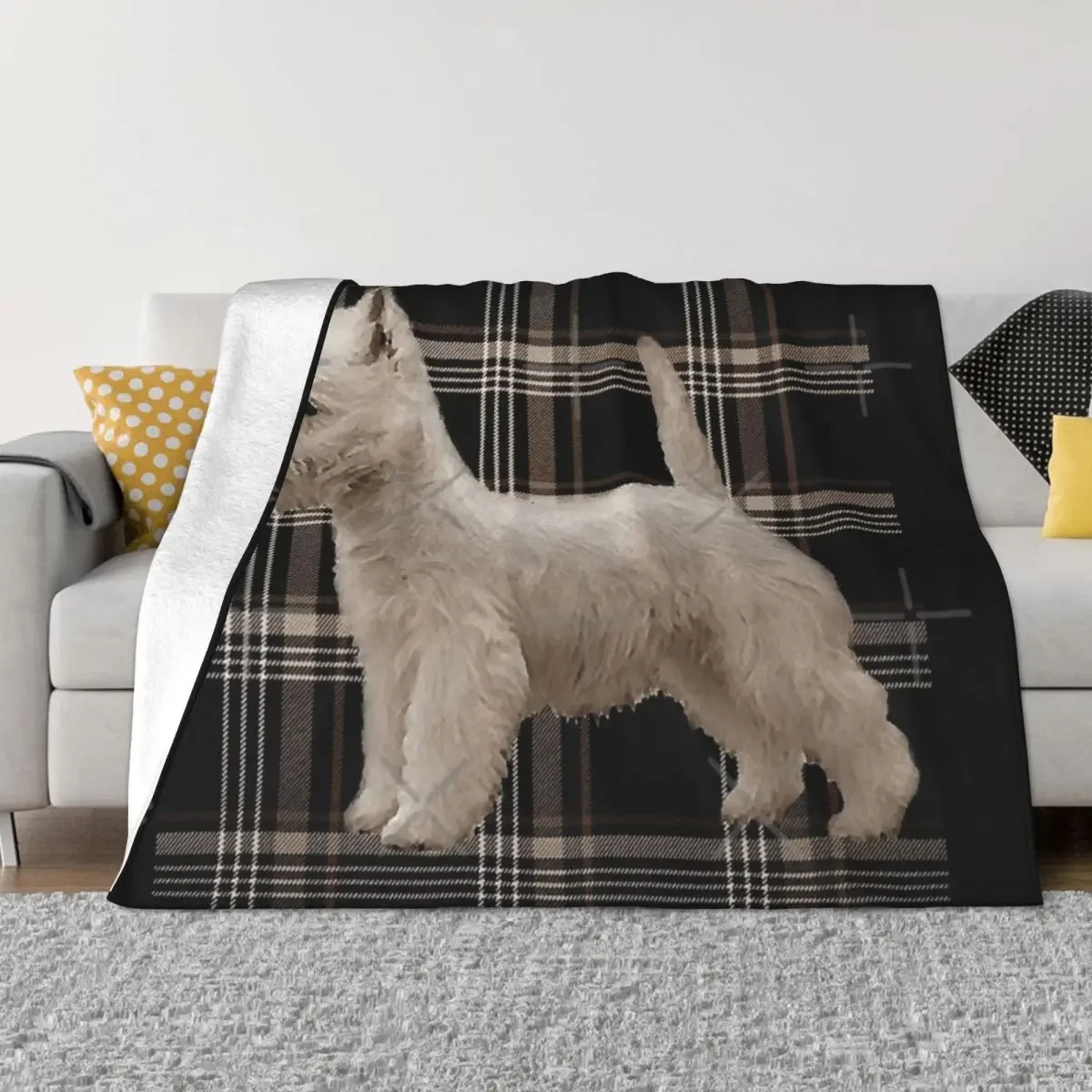 Westie Volks Folks Blanket Bedspread On The Bed Soft Keep Warm