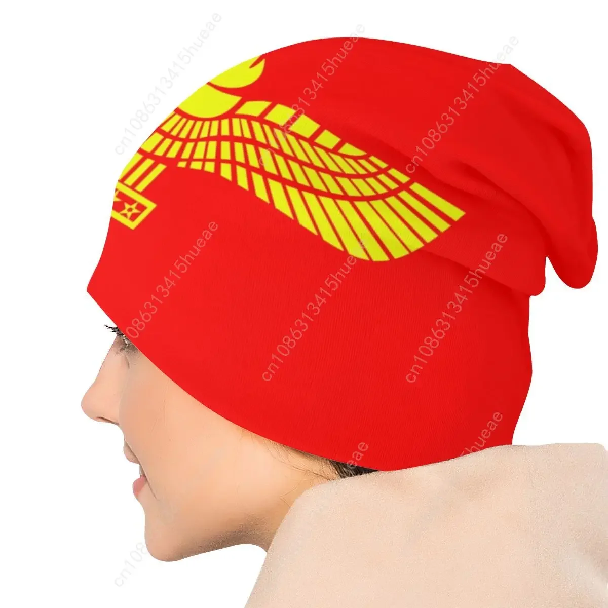 Aramean Suryoyo Logo Beanie Bonnet Knitted Hats Men Women Cool Unisex Syriac Assyria Flag Winter Warm Skullies Beanies Cap