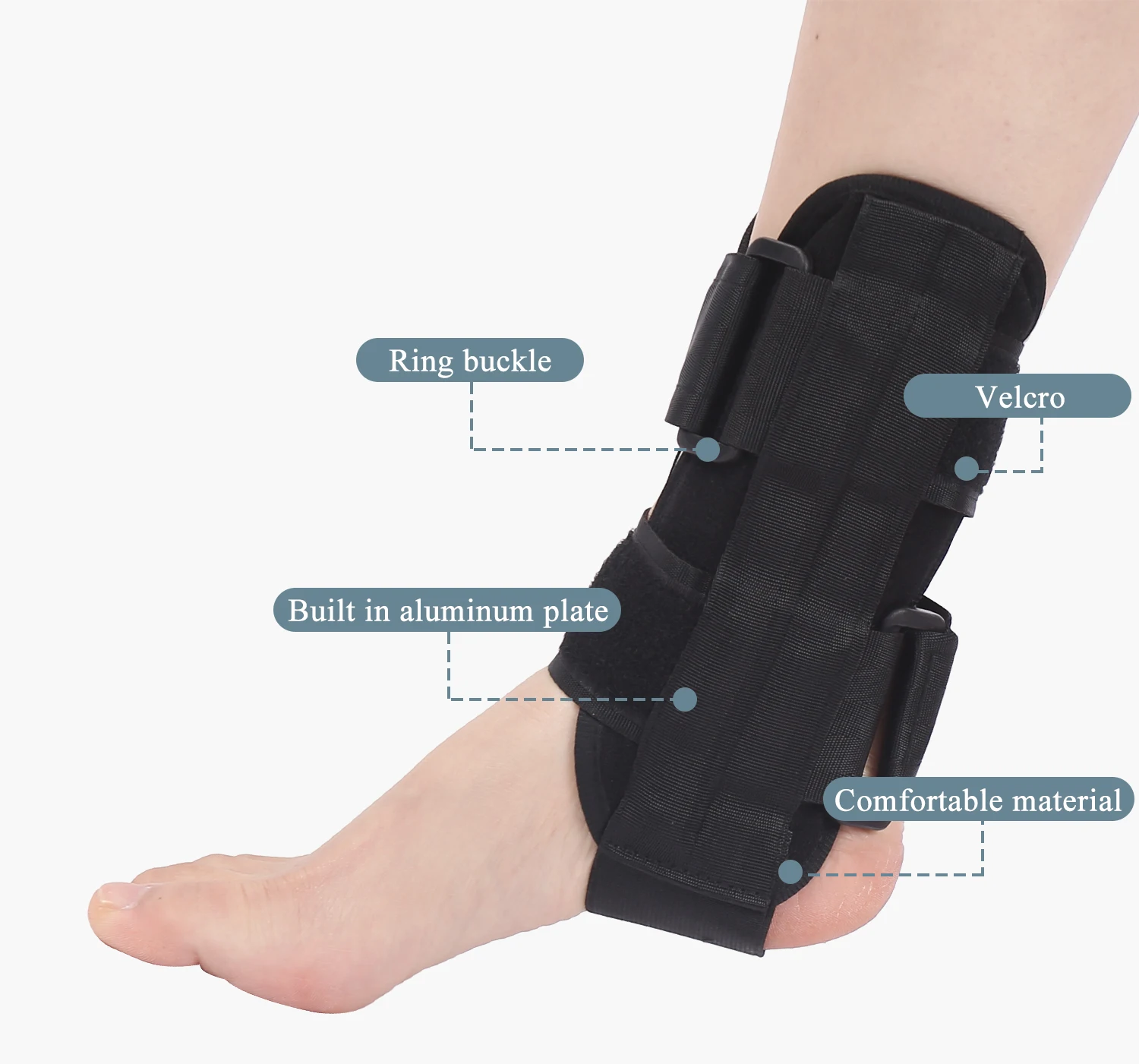Hot Sale Adjustable Compression Fracture Sprained Ankle, Splint Support Stabilizer Adult Ankle Stents
