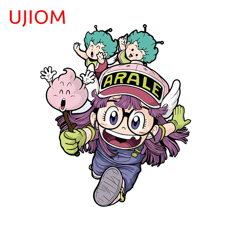 UJIOM 13cm X 10.7cm Cartoon Girl Arale Appealing Wall Stickers Interesting Wardrobe Vestibule Decal Chibi Tile Decor Chambre