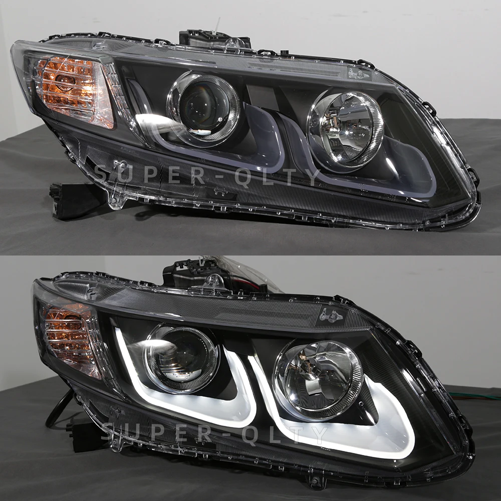 Eagle Eye Headlights for CRV 2007-2011 LED Head Lamp with Daytime Runninglight Steamer Type Turn Signa 2 PCS