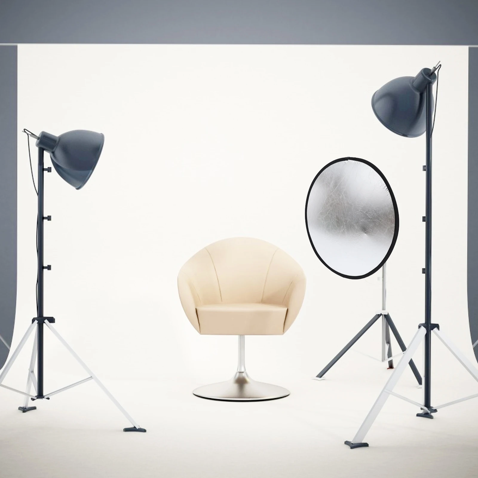 

1 set 1 Set 80Cm Portable Photography Light Reflector Flash Diffuser Foldable For Studio Outdoor Travel Light Reflectors