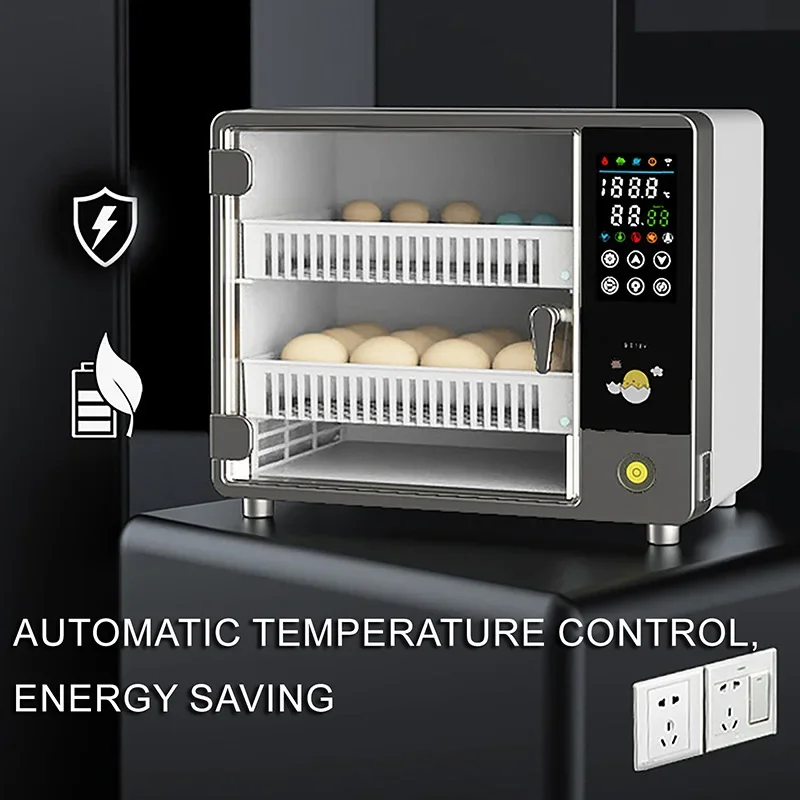 24 Eggs Fully Automatic Incubator Control Touch Dual Screen Power, Single Power Incubator for Chicken/duck/goose/pigeon/peacock