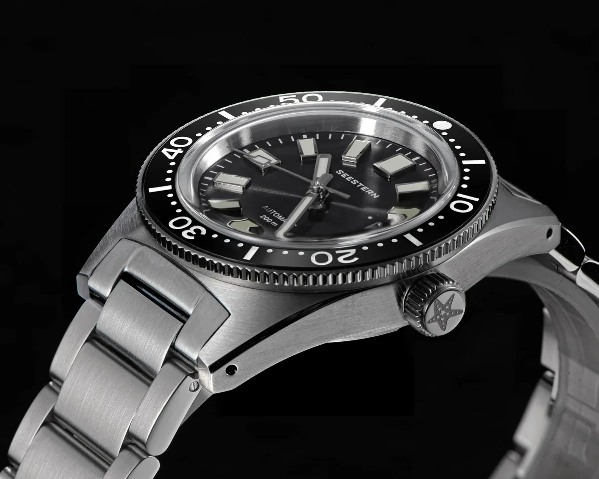 SEESTERN 62MAS Diving Watch Men Automatic Mechanical Wristwatch Luminous Bezel Waterproof NH35 Movement Sapphire Glass Bracelet