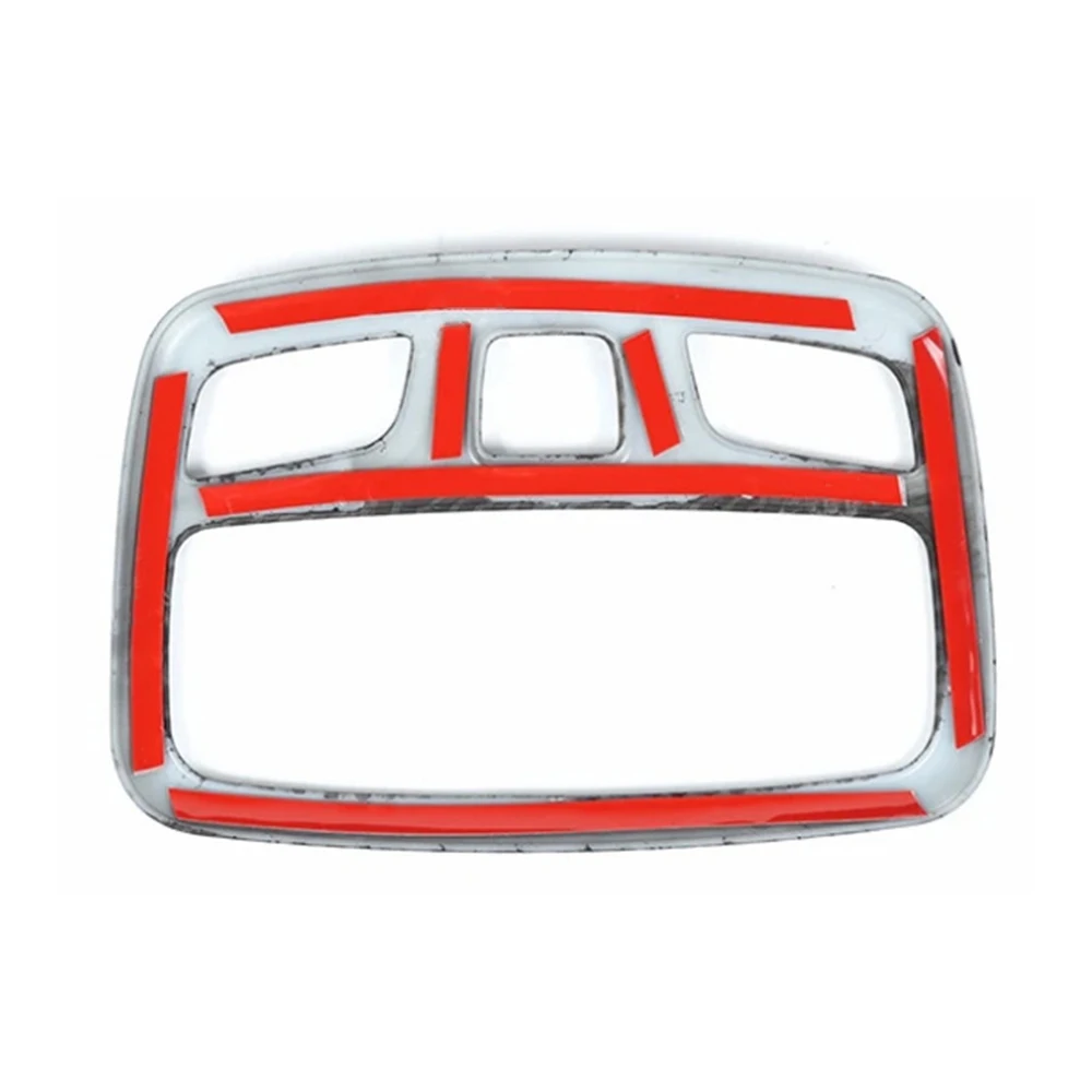 Car Roof Read Light Cover For Suzuki Jimny 2019 - 2022 Abs Red Black Carbon Fiber Plastic Car Interior Decorate