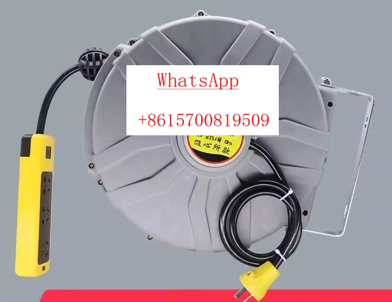 Self retracting power cord reel, telescopic power cord reel, wire rewinding socket, high power 20 meters