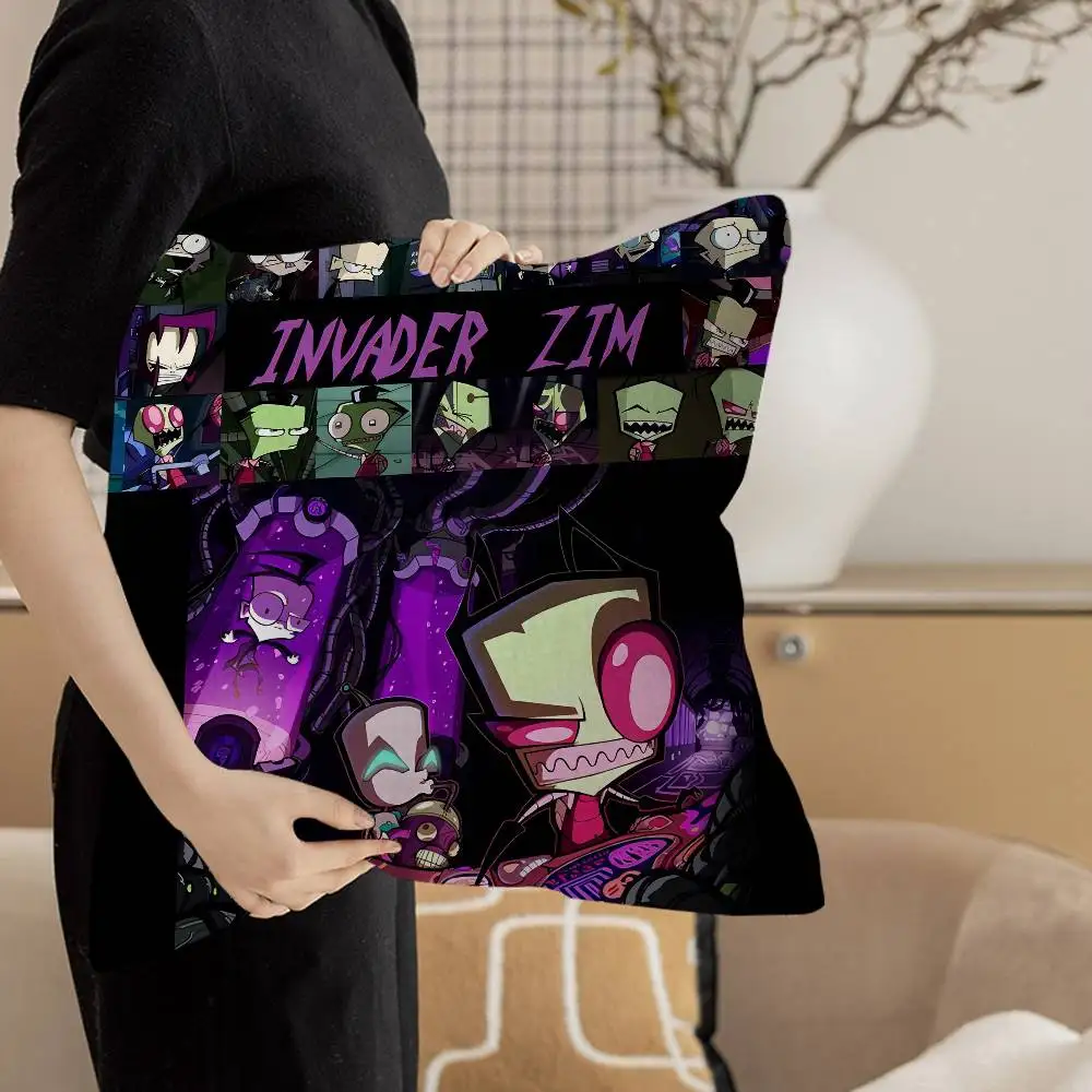 Invader Zim Hippie Pillow Cushion Cover Pillowcase Living Room Sofa Home Decor Customized