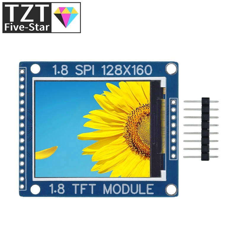 

1.8 Inch Serial SPI TFT LCD Module Display PCB Adapter IC 128x160 Dot Matrix 3.3V 5V IO Inerface Cmmpatible LCD1602 For Arduino