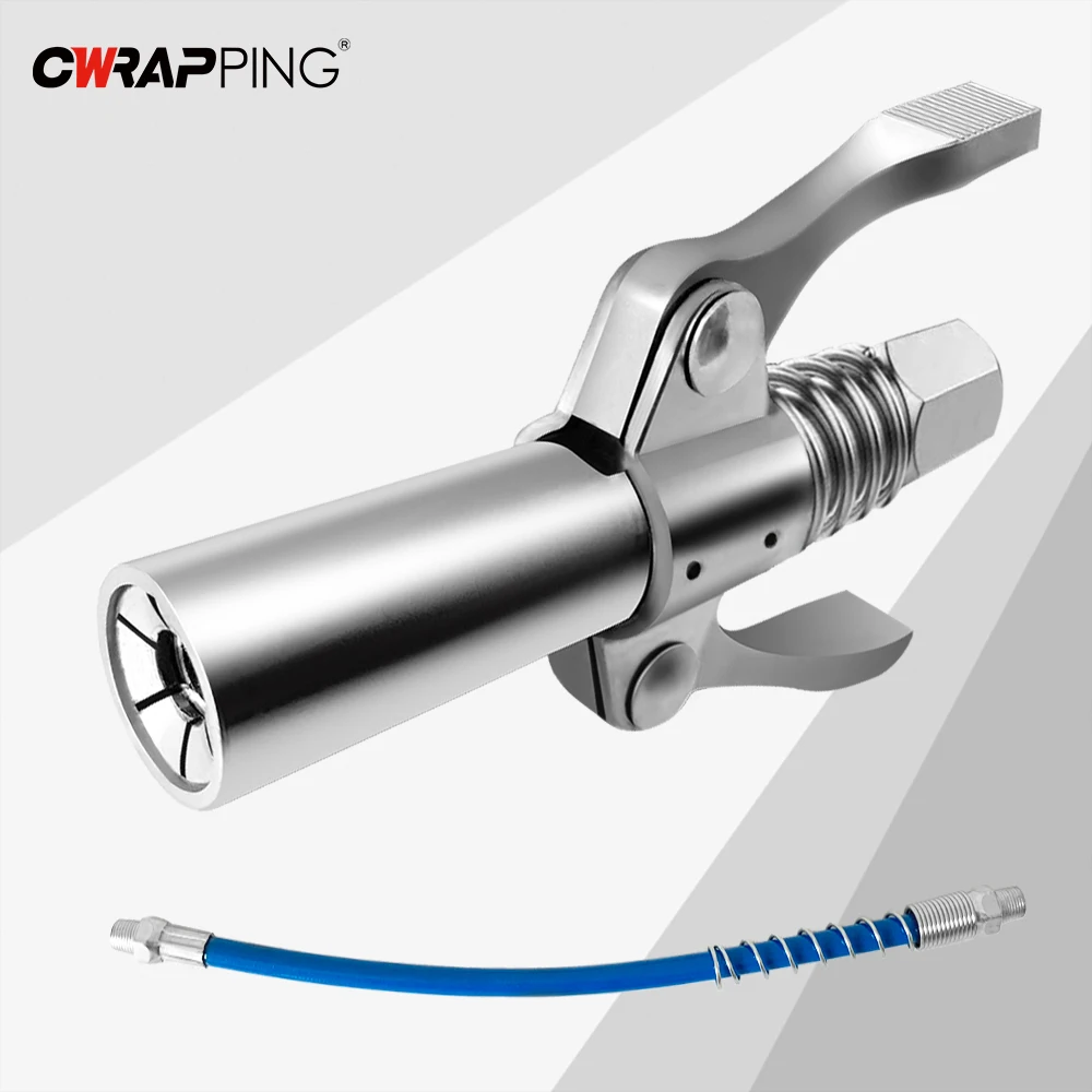 Grease Gun Oiler 10000 PSI Oil Pump Grease Tool Coupler Oil Can Transparent Pressure Pump for Lubrication Machine Oil Greasing