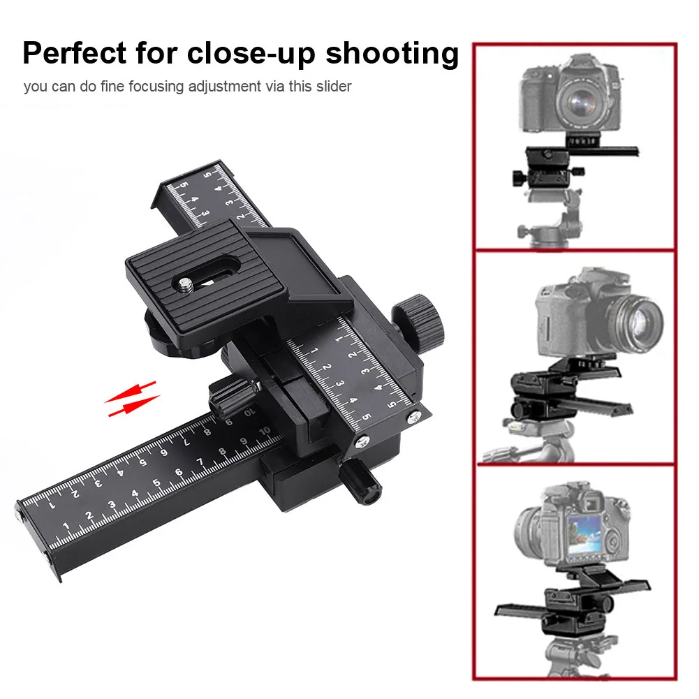 4 Way Macro Focusing Rail Slider 4 Way Macro Focusing Rail Slider with 1/4