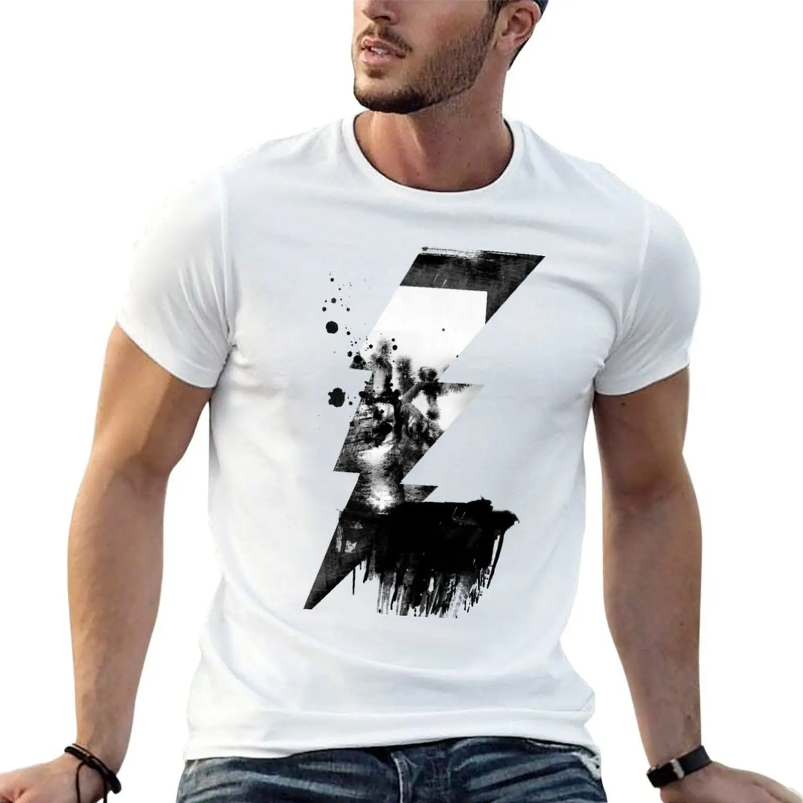 

Edge U2 Joshua Tree Lightning Bolt T-Shirt man tshirt cotton t shirt man man t shirt luxury T-shirt