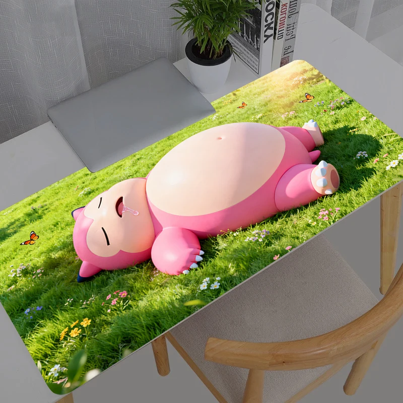 

Mouse Pad P-Pikachus S-Slowpokes Large Gamer Gaming Accessories Speed Keyboard Rubber Lock Edge Desk Mat Laptop mousepad