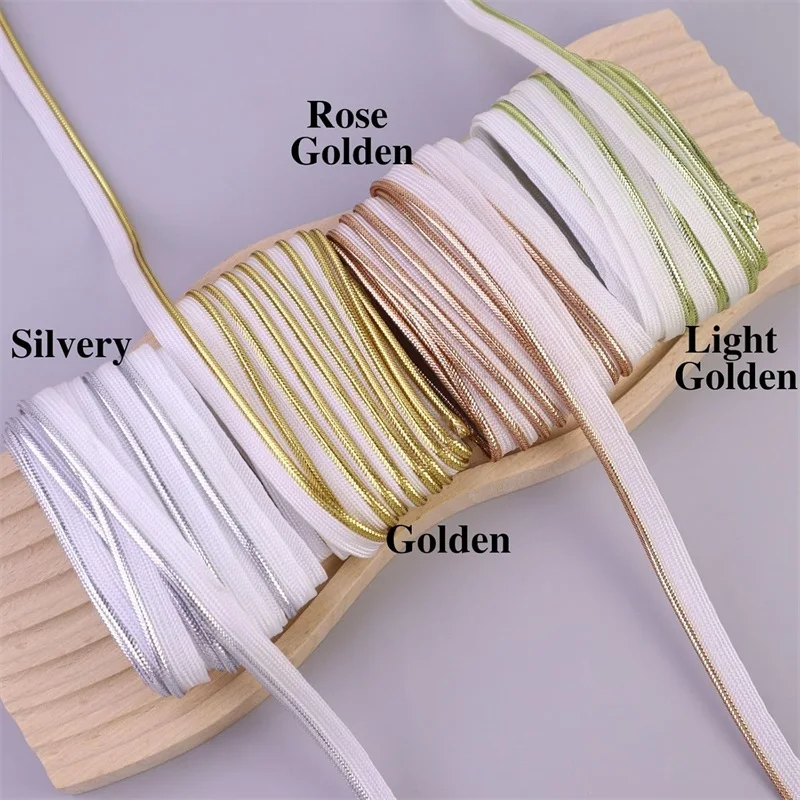 Piping Trim with Metallic Lip for Sewing