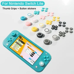 Poignées de pouce pour Nintendo Switch Lite, capuchon à bascule en silicone, ensemble d'autocollants de bouton, protecteur à bascule pour Funda Nintendo Switch OLED