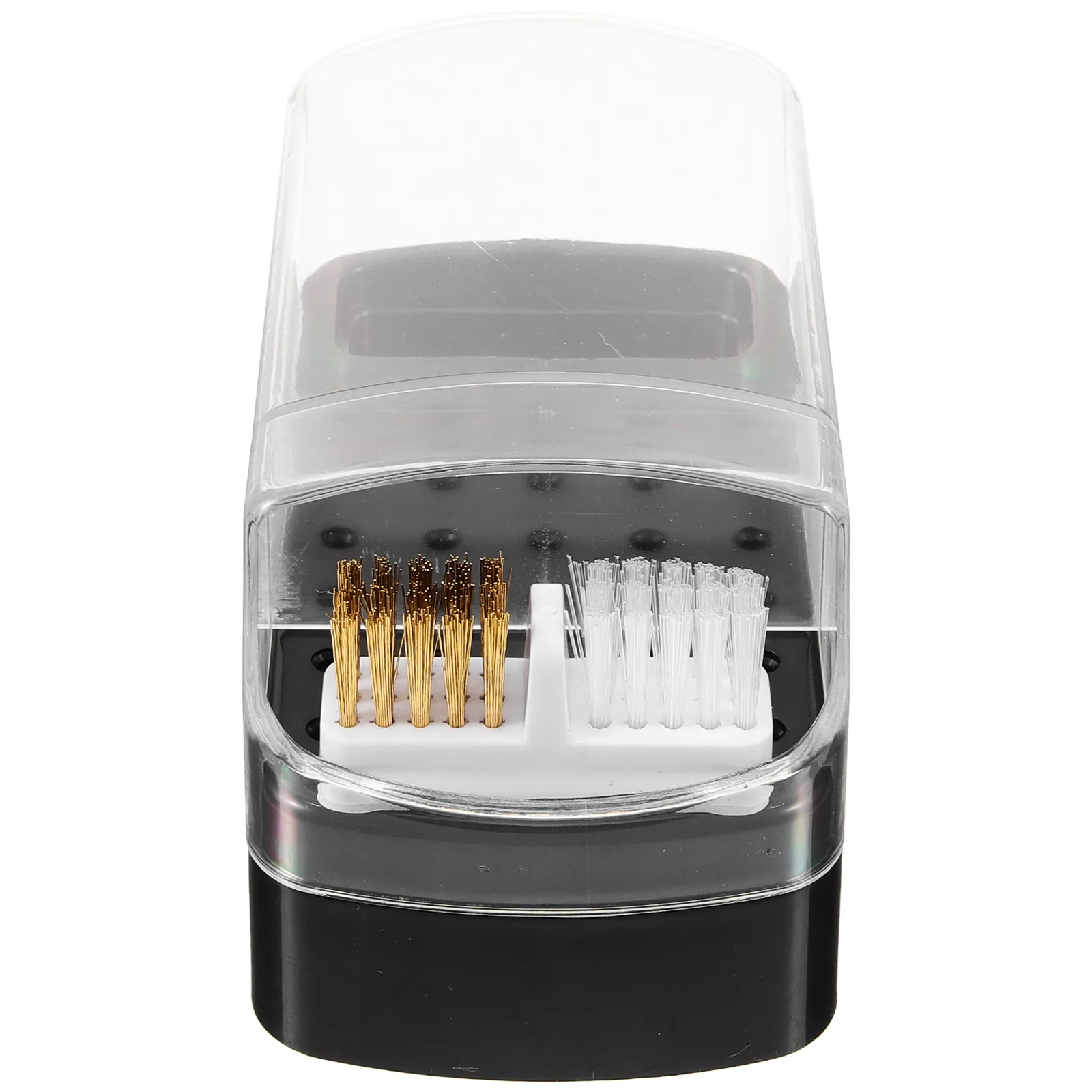 

Nail Drill Bits Box Plastic 30-Holes Multi-Hole Nail Drill Bit Organizer Storage Holder Cleaning Brush Professional Home