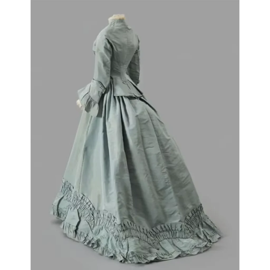 Cosplaydiy 1860s Victorian Bustle duchess ball gown Masquerade Dresses Medieval Retro Walking Dress Costume Tea Party Ball Gown