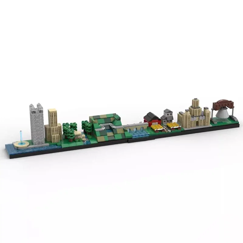 MOC City Skyline blocs de construction ensembles d'architecture Maldives Leipzig Athènes Cambridge New York Darmstadt jouets pour enfants Collection cadeau