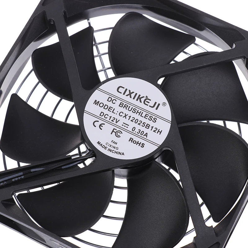 12CM 2700RPM Fan Cooling With Controller + 2 Metal Mesh Covers 12V BTC Machine Chassis Workstation Cabinet Radiator Server Fan