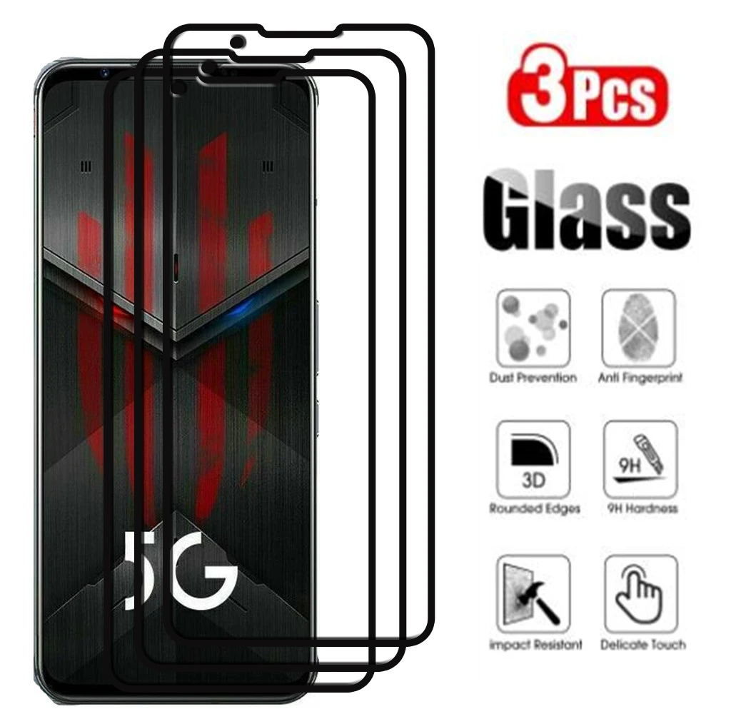 Screen Protector for ZTE Nubia Red Magic 5S Tempered Glass Premium Full coverage Protection Film for ZTE Nubia Red Magic 5G