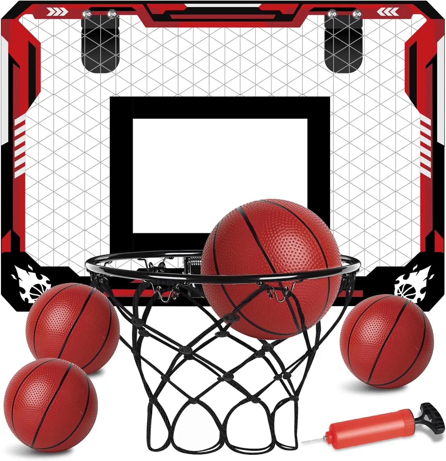 

2025 Mini Basketball Hoop Indoor for Kids With 4 Balls Foldable Over the Door Fan Backboard Outdoor Play Toys