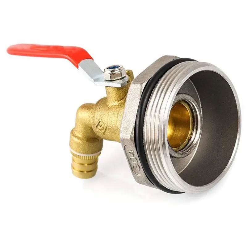 N96R 6 Set 2 Inch Drum Faucet Brass Barrel Faucet With EPDM Gasket For 55 Gallon Drum