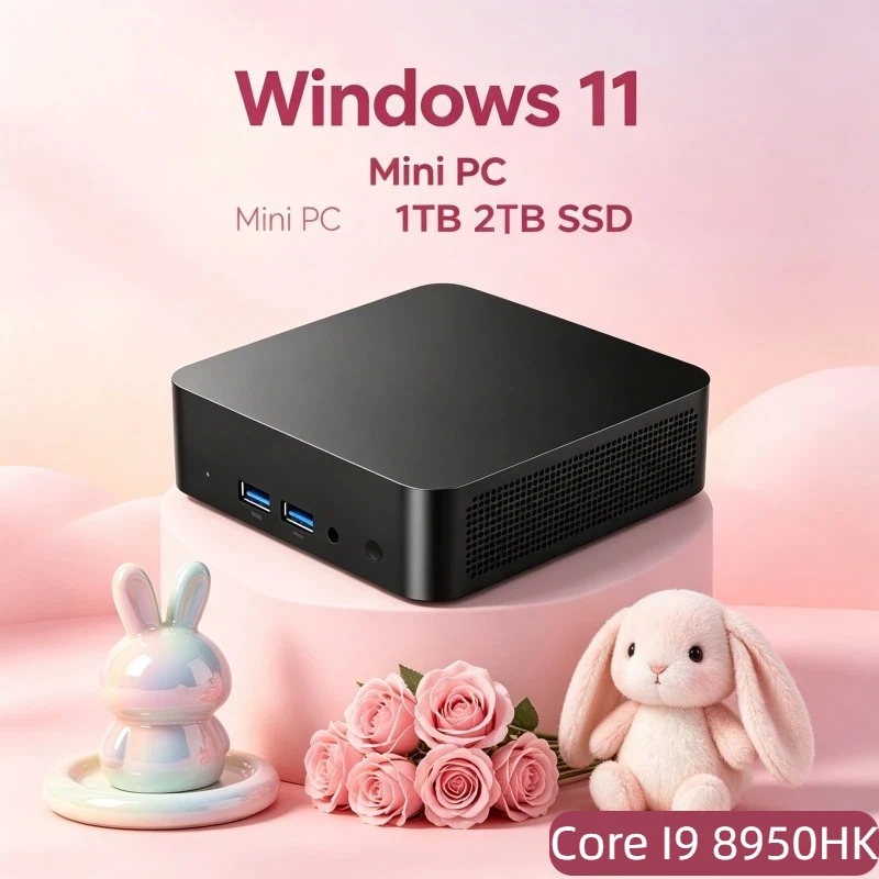 

Dynamic Core I9 8950HK Windows 11 Pro Mini PC 32GB RAM 1TB/2TB SSD WiFi6 BT5.2 4K HD Office Gaming PC 3 Years Warranty