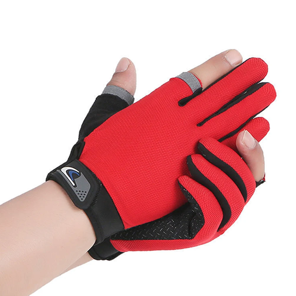 Sommer Männer Angeln Handschuhe Frauen Zwei Finger Cut Männlichen Touchscreen Angeln Anti-Slip Sun-Proof Atmungsaktive Radfahren Fitness Handschuhe – Detail 14