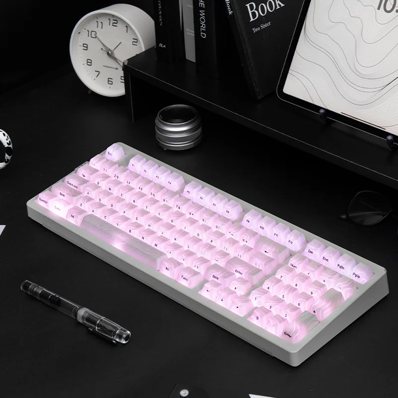 ZORNHER ZH980 Topo2.0 Mechanical Keyboard Geming Wireless 2.4G Bluetooth Custom Office HIFI Mute Topographic Starry Night