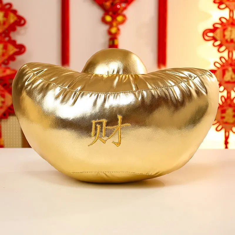 Attirer la richesse et la richesse, lingots d'or, jouets en peluche, gourds de style chinois, ornements pour le nouvel an