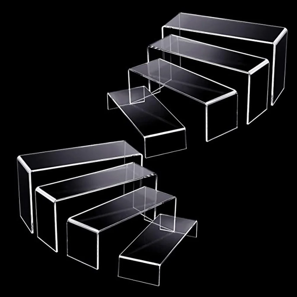 5Pcs/Set  Acrylic Display Stand Jewelry Showcase Storage Rack Shelf Holder  Counter Figure Model Display Shelf Home Decoration