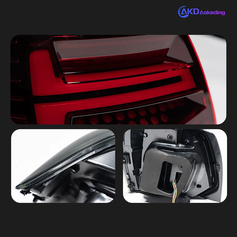 AKD Tail Lamp for VW Polo LED Tail Light 2011-2018 Polo Rear Fog Brake Turn Signal Automotive Accessories