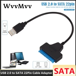 SATA to USB 3.0 / 2.0 Cable Up to 6 Gbps for 2.5 Inch External HDD SSD Hard Drive SATA 3 22 Pin Adapter USB 2.0 to Sata III Cord