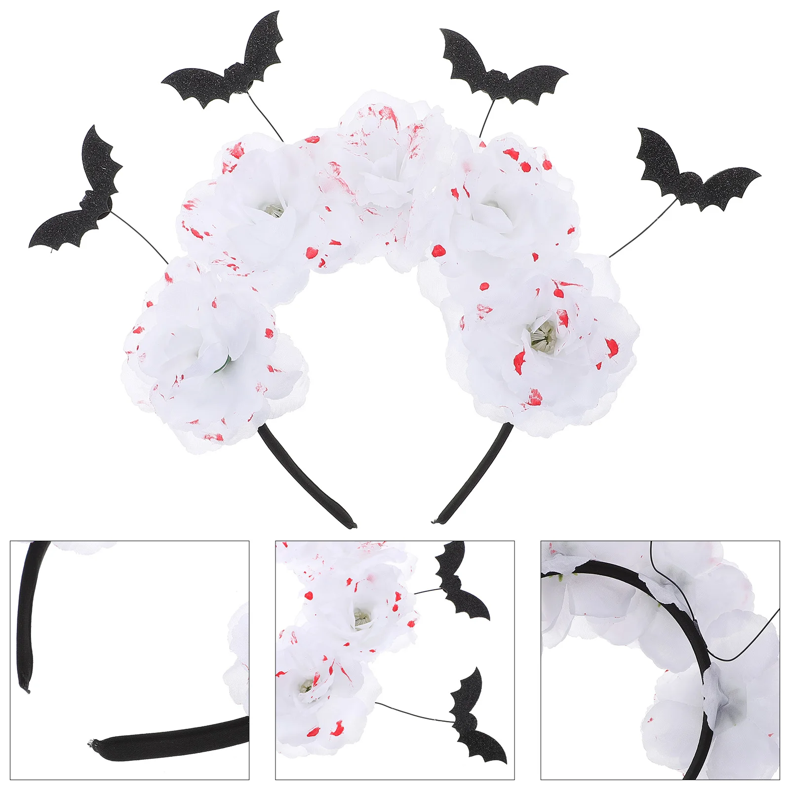 

Halloween Costumes Bat Headband Dress up Christmas Hairbands White Vampire Fascinator Child